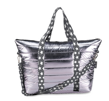 Load image into Gallery viewer, Gunmetal Tote with Stardust Straps
