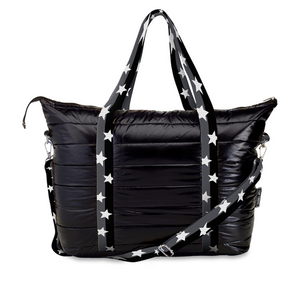 Black with Black and Gray Stripe Stars
