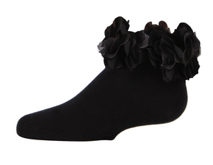 Floral Halo Sock - Black