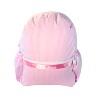 Load image into Gallery viewer, Pink preppy backpack with pockets