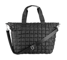 Load image into Gallery viewer, Black Scrunchie Tote Bag