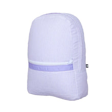 Load image into Gallery viewer, Lilac Seersucker Backpack
