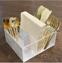 Load image into Gallery viewer, 5 Section Marble Cutlery Caddy
