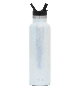 White Shimmer Insulated Bottle