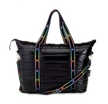Load image into Gallery viewer, Black Tote with Gradient Straps
