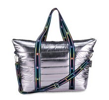Load image into Gallery viewer, Gunmetal Tote with Black Gradient Straps
