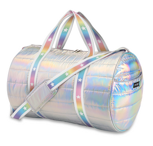 Silver duffle with White Gradient Stars