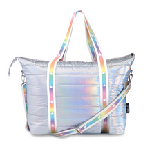 Load image into Gallery viewer, Iridescent Tote with White Gradient Straps
