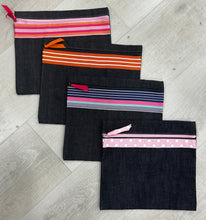 Load image into Gallery viewer, Denim Ribbon Pouch - Different Options
