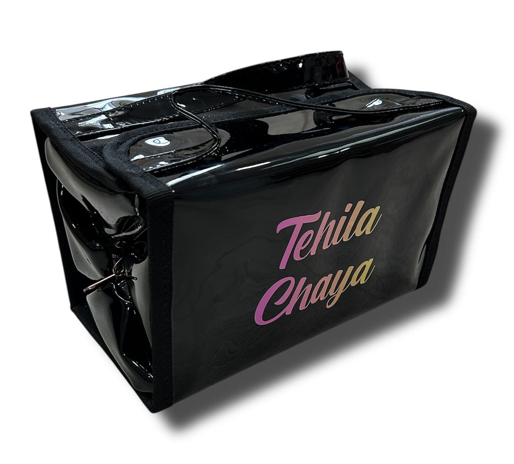 Black patent foldable accessory case