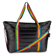 Load image into Gallery viewer, Black with Primary Rainbow Straps
