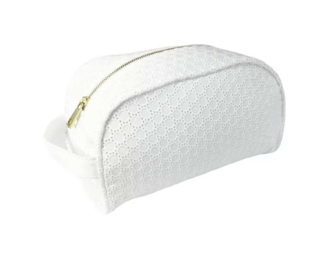 Eyelet White Travelers Bag