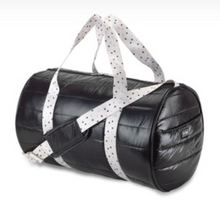 Load image into Gallery viewer, Black Puffer Duffle with Twinkle Star Strap
