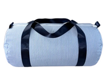 Load image into Gallery viewer, Navy Preppy Stripe Medium Duffle
