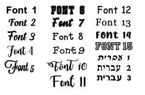 Hebrew and English Name with images