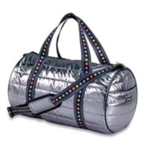 Gunmetal with Multicolor Stars Duffle