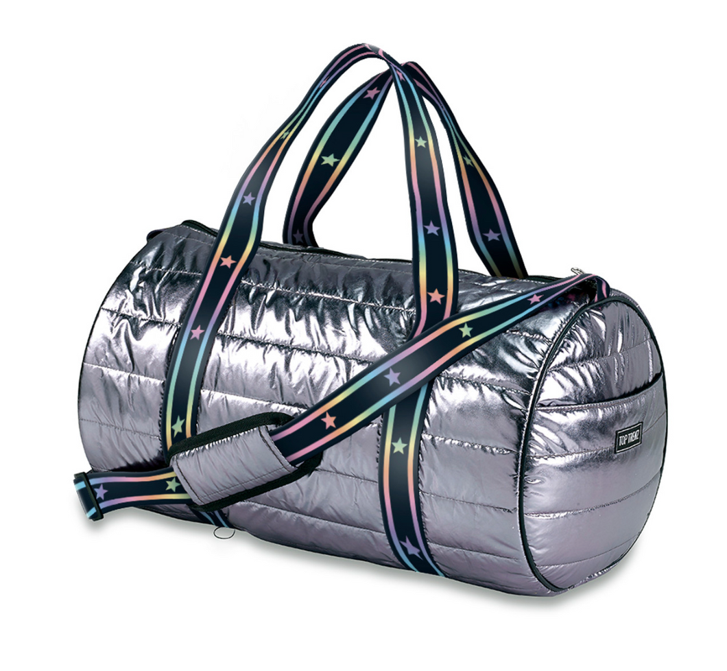 Gunmetal Duffle with Gradient Straps