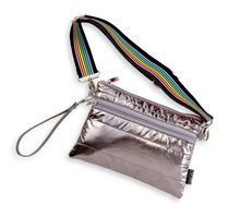 Load image into Gallery viewer, Gunmetal Rainbow Track Crossbody
