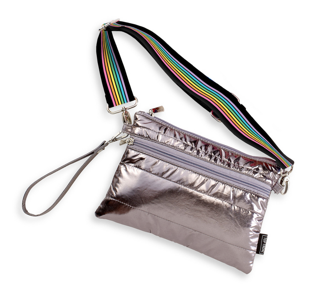 Gunmetal Rainbow Track Crossbody